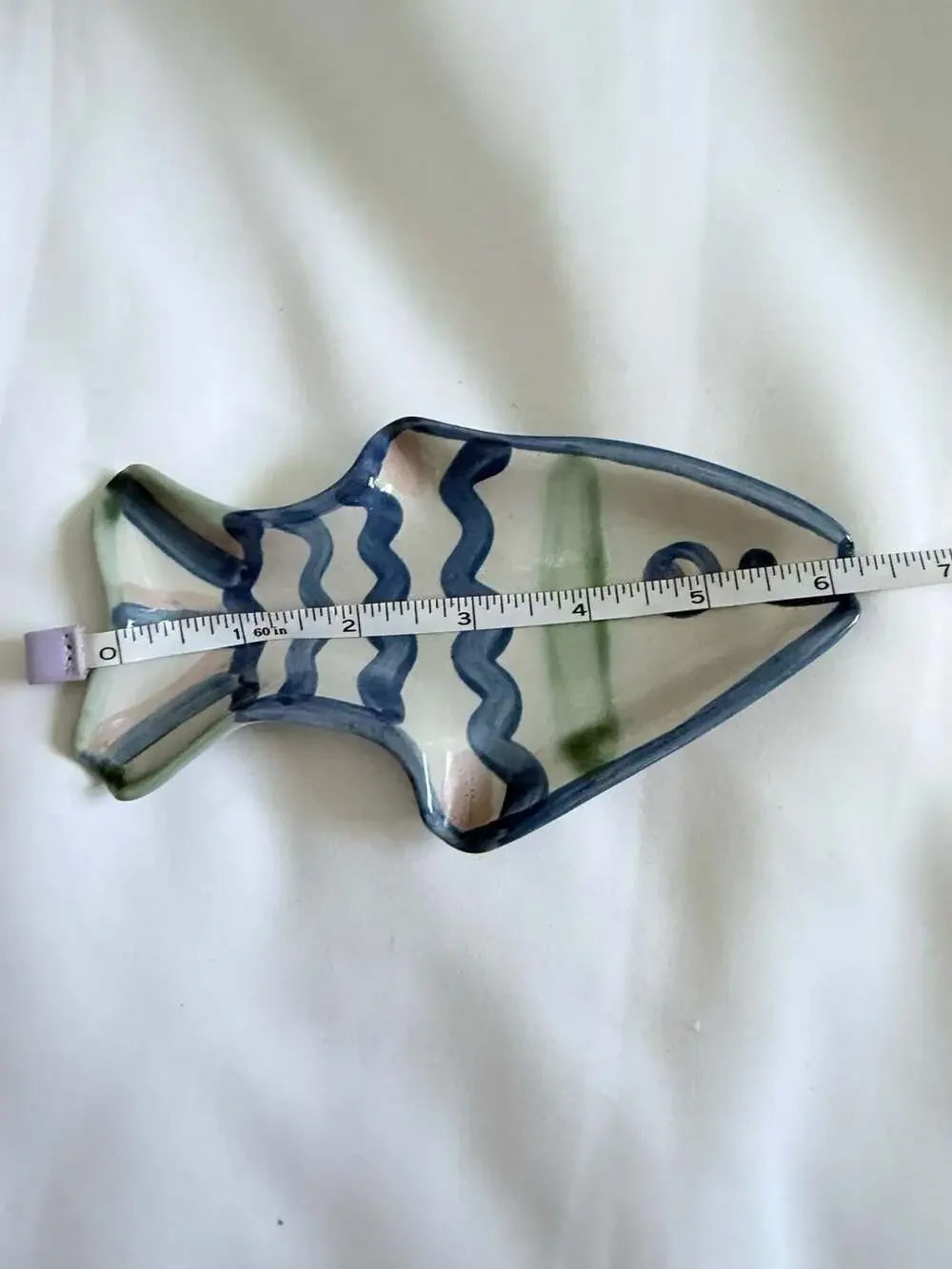 M.A. Hadley Hand Painted Ceramic Fish Spoon Rest or Trinket Dish